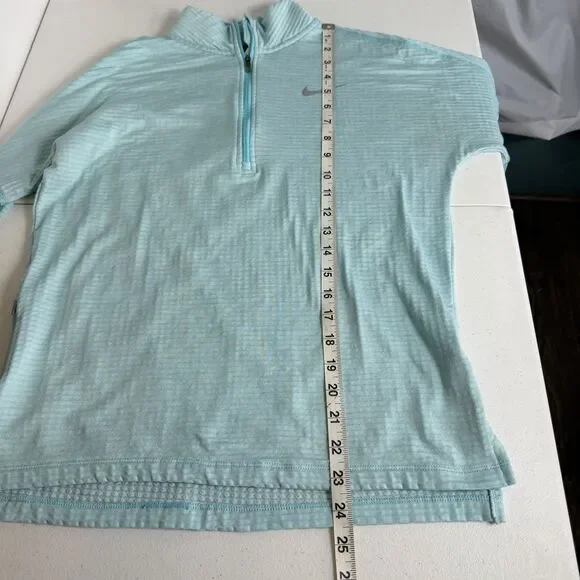 Nike Running Womens Therma Sphere Element Half-Zip Shirt Long Sleeve Blue Size S - Picture 13 of 13